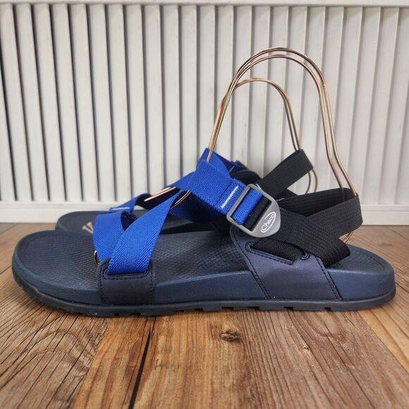 Chaco Lowdown Sandals Men\'s 14 Blue Black Outdoors Trail Hiking Beach Adjustable